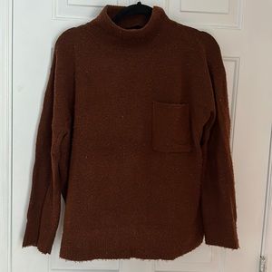 Brown turtle neck sweater